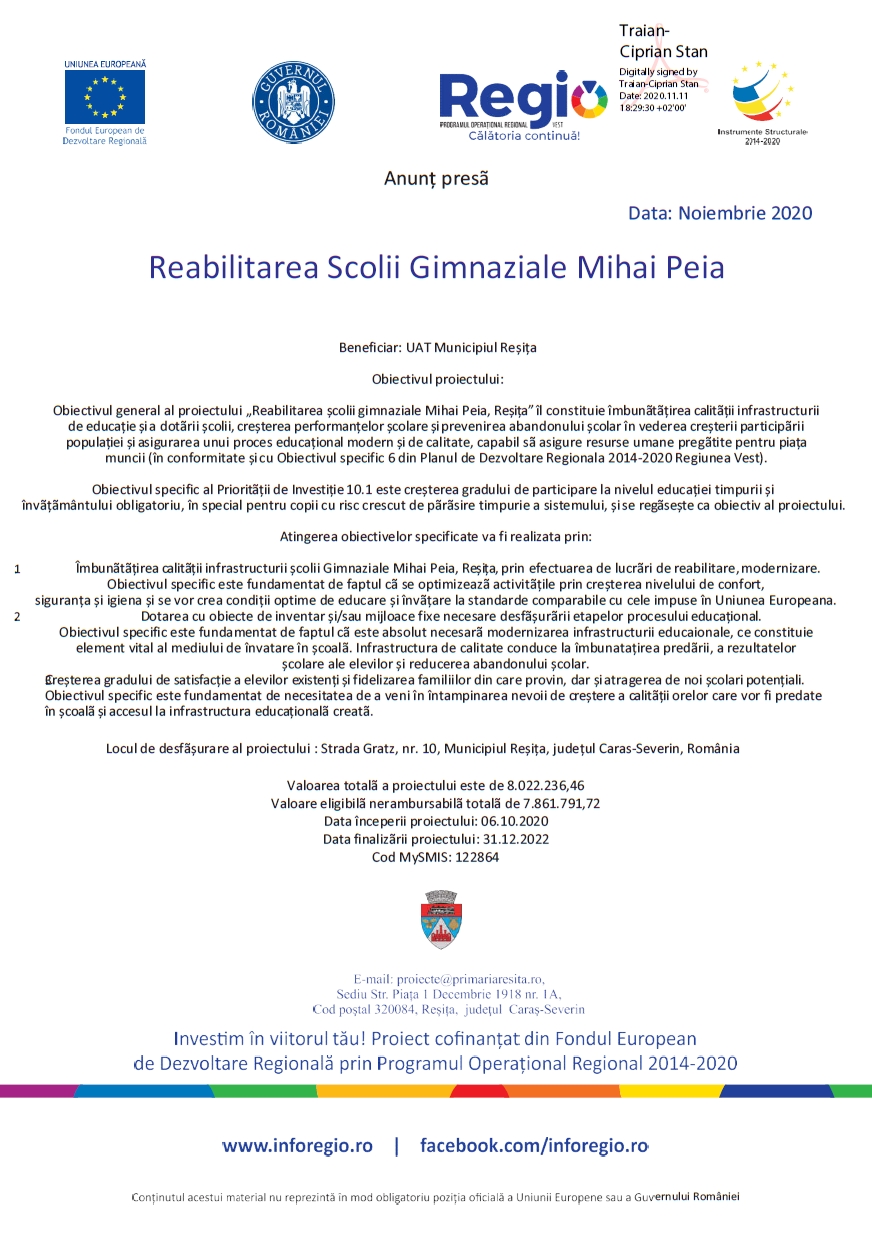 Comunicat de presa
