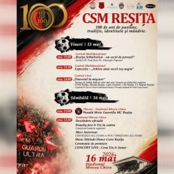 Reșița marchează 100 de ani de tradiție fotbalistică roș-neagră, prin două zile spectaculoase dedicate suporterilor rossoneri!