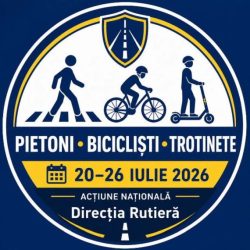 Acțiuni pentru siguranța pietonilor, bicicliștilor și utilizatorilor de trotinete electrice în Caraș-Severin!