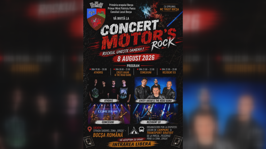 Festivalul Motor's Rock revine la Bocșa. Patru trupe urcă pe scenă la ediția a V-a
