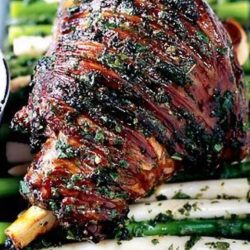 Pulpa de miel cu menta si sparanghel